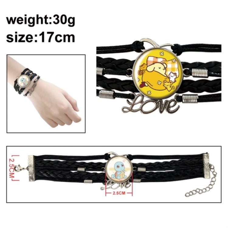 Sanrio Anime bracelet multi-layer leather gemstone bracelet price for 5 pcs
