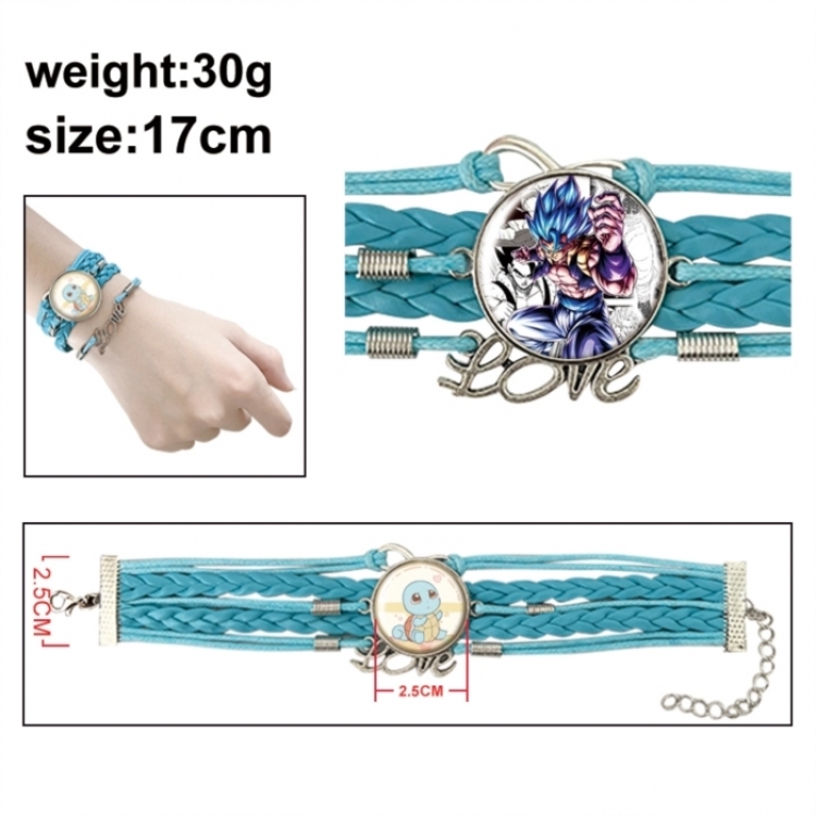 DRAGON BALL Anime bracelet multi-layer leather gemstone bracelet price for 5 pcs