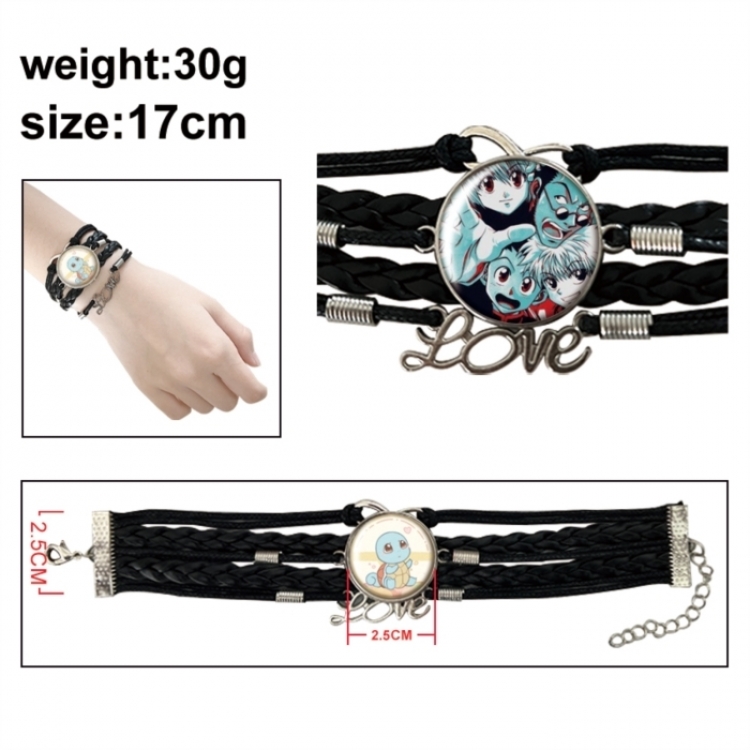 HunterXHunter Anime bracelet multi-layer leather gemstone bracelet price for 5 pcs