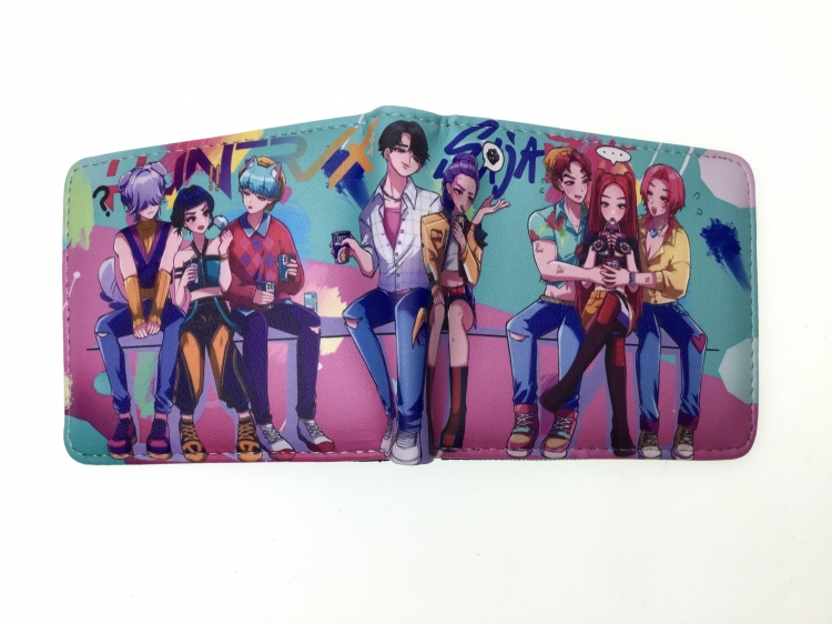 K-Pop Demon Hunters Anime two fold  Short wallet 11X9.5CM 60G 