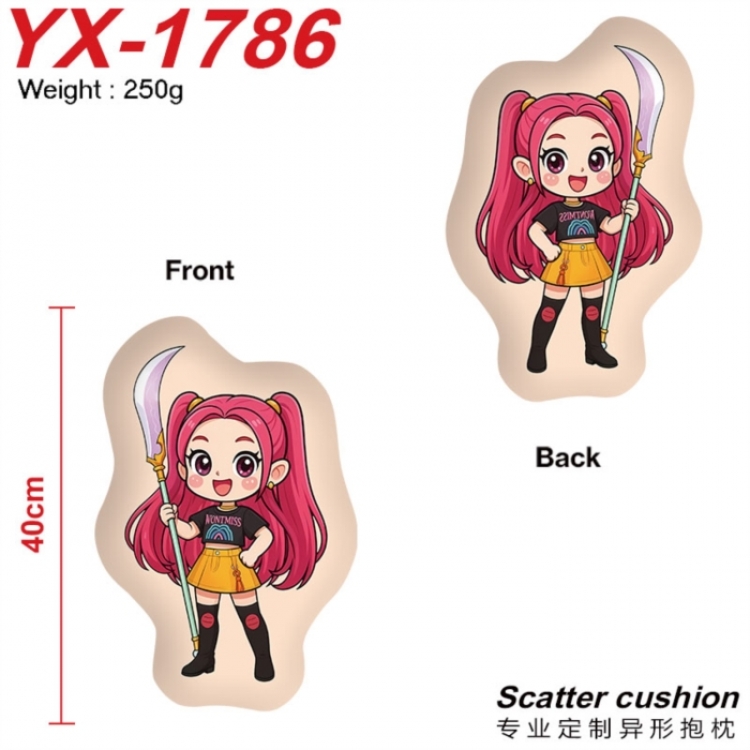 K-Pop Demon Hunters Anime Alien Double sided Printed Pillow 40cm