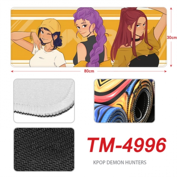 K-Pop Demon Hunters Anime peripheral lock edge mouse pad 90X40cm