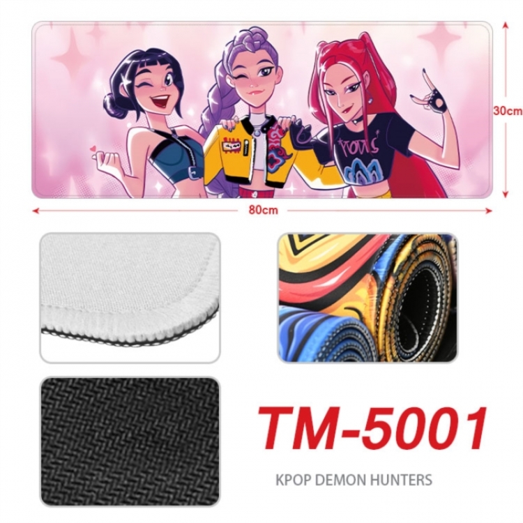 K-Pop Demon Hunters Anime peripheral lock edge mouse pad 90X40cm