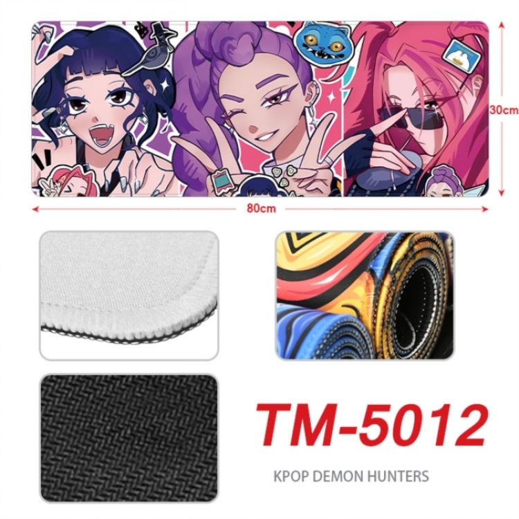 K-Pop Demon Hunters Anime peripheral lock edge mouse pad 90X40cm