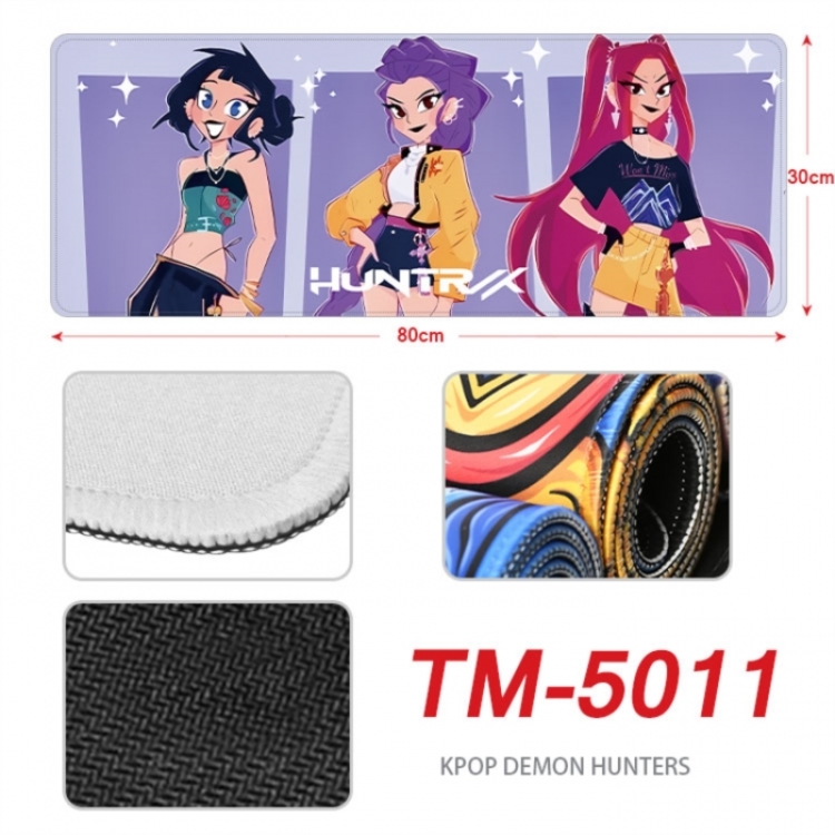 K-Pop Demon Hunters Anime peripheral lock edge mouse pad 90X40cm