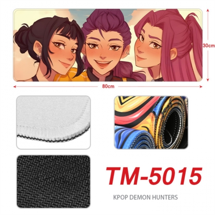 K-Pop Demon Hunters Anime peripheral lock edge mouse pad 90X40cm