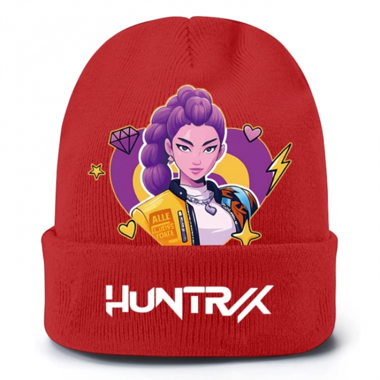 K-Pop Demon Hunters Anime peripheral colorful knitted hat