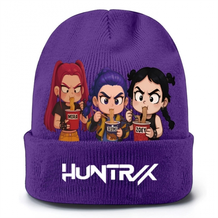 K-Pop Demon Hunters Anime peripheral colorful knitted hat