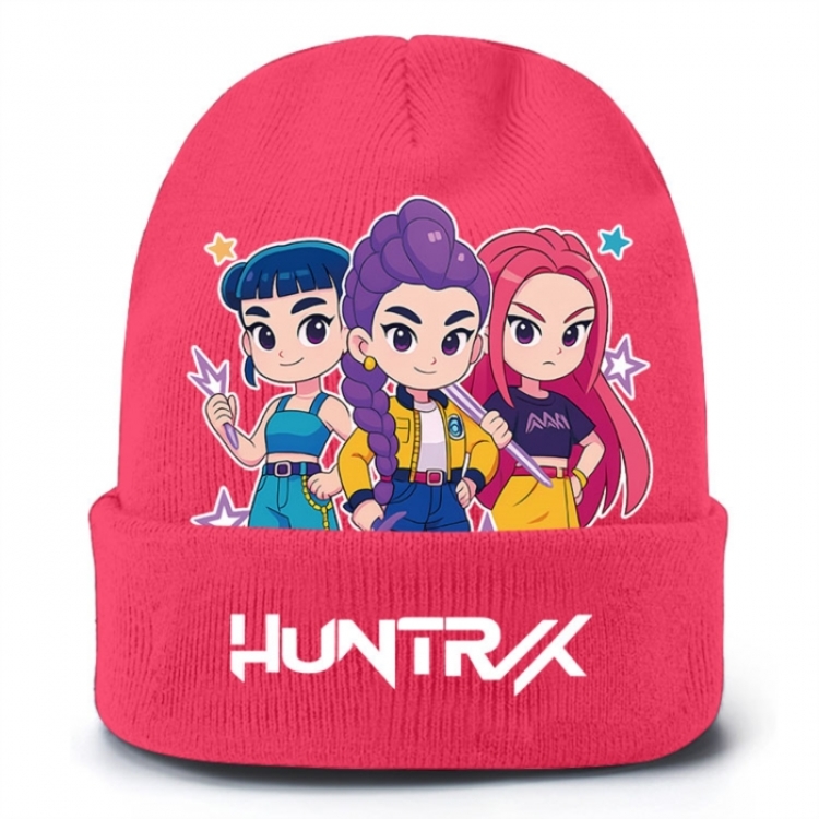 K-Pop Demon Hunters Anime peripheral colorful knitted hat