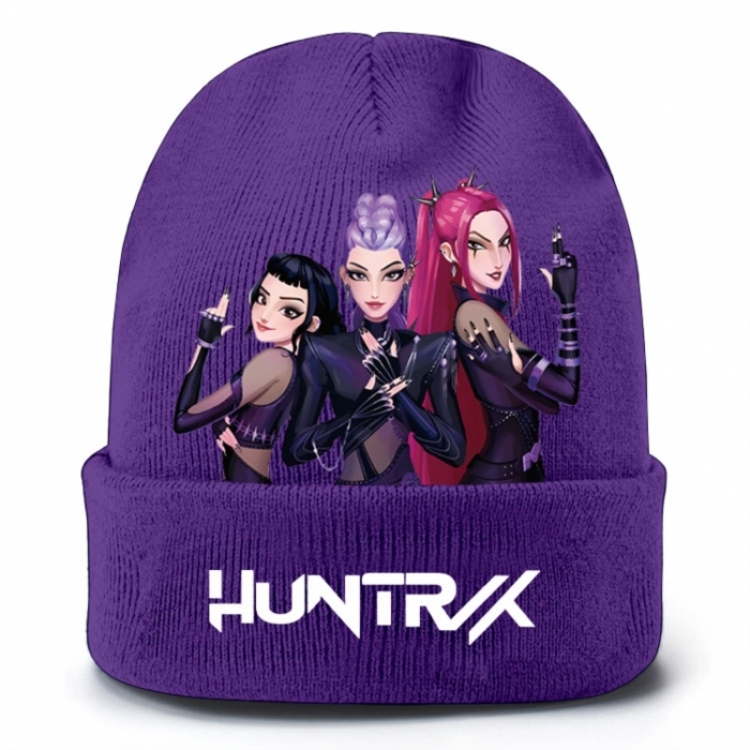 K-Pop Demon Hunters Anime peripheral colorful knitted hat