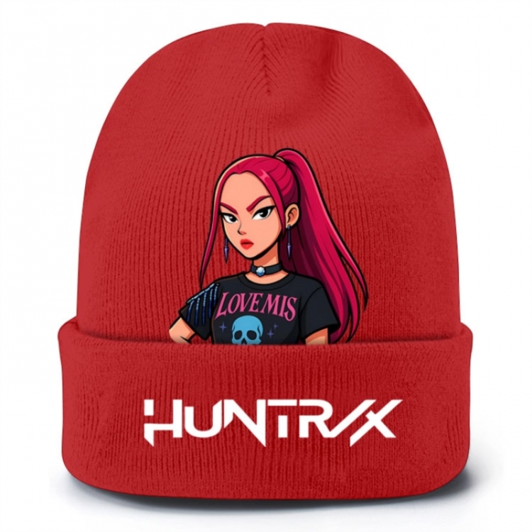 K-Pop Demon Hunters Anime peripheral colorful knitted hat