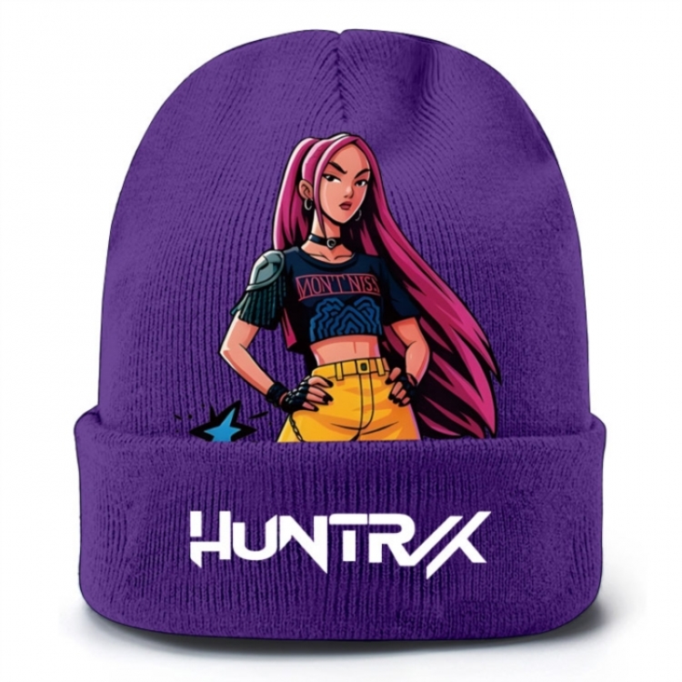 K-Pop Demon Hunters Anime peripheral colorful knitted hat