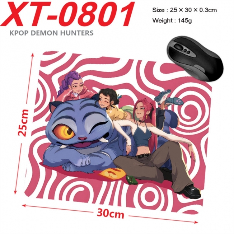 K-Pop Demon Hunters Anime peripheral new lock edge mouse pad 25X30cm