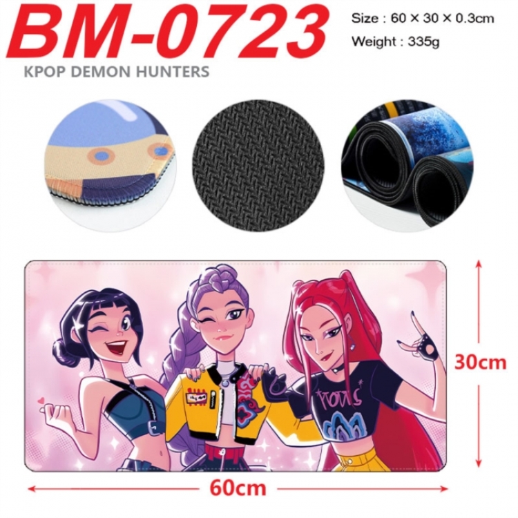 K-Pop Demon Hunters Anime peripheral lock edge mouse pad 60X30cm