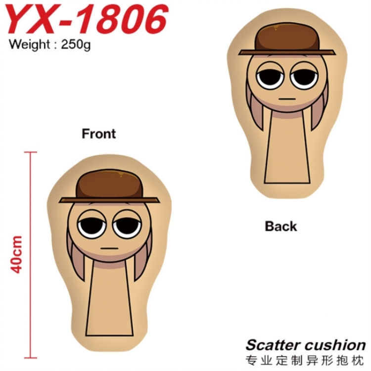 Sprunki Anime Alien Double sided Printed Pillow 40cm