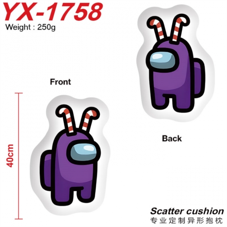 Among us Anime Alien Double sided Printed Pillow 40cm