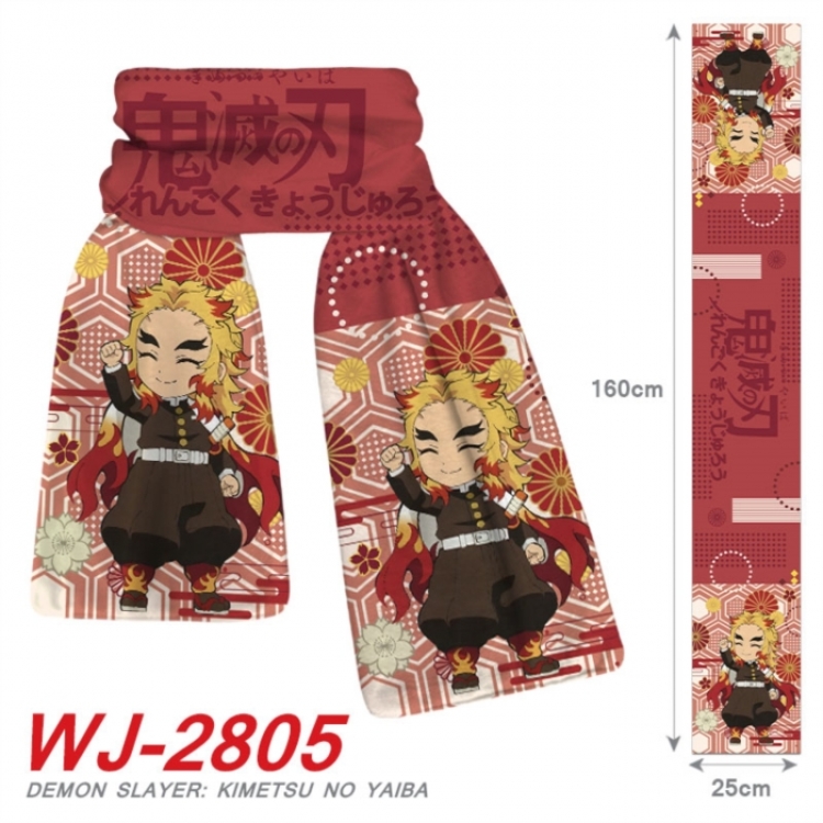 Demon Slayer Kimets Anime Plush Impression Scarf Neck 25x160cm