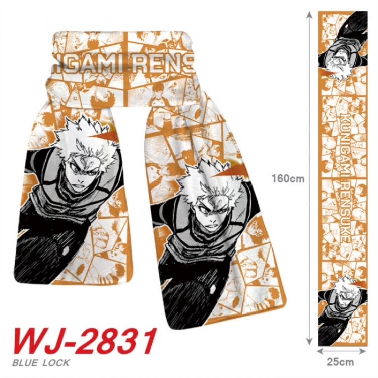 BLUE LOCK Anime Plush Impression Scarf Neck 25x160cm