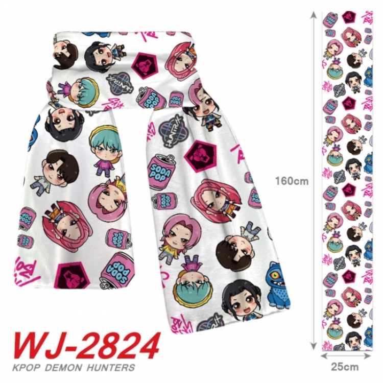 K-Pop:Demon Hunters Anime Plush Impression Scarf Neck 25x160cm