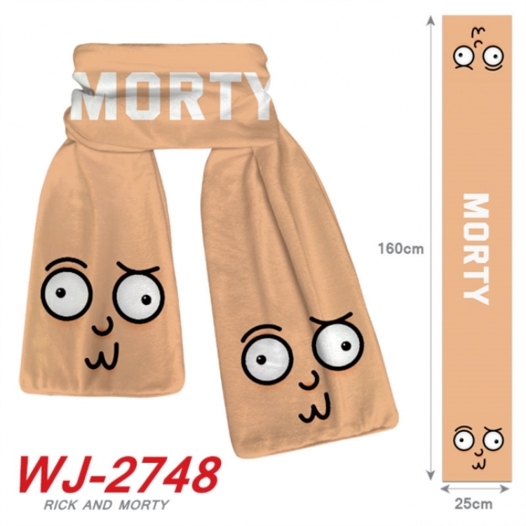 Rick and Morty Anime Plush Impression Scarf Neck 25x160cm
