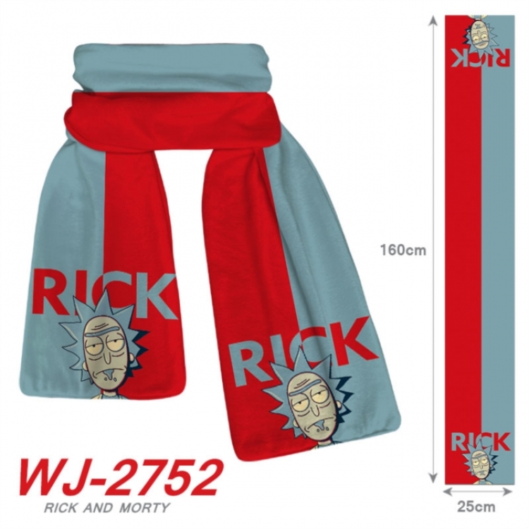Rick and Morty Anime Plush Impression Scarf Neck 25x160cm