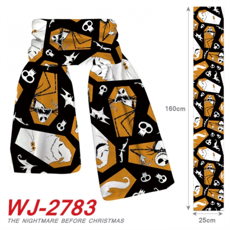 The Nightmare Before Christmas Anime Plush Impression Scarf Neck 25x160cm