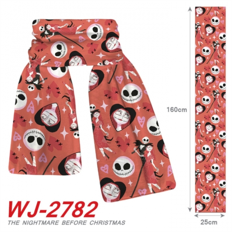 The Nightmare Before Christmas Anime Plush Impression Scarf Neck 25x160cm