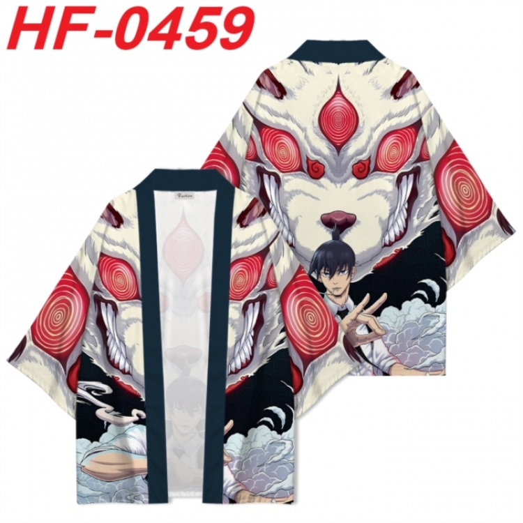 Chainsaw Man Anime digital printed French velvet kimono top from S to 4XL 