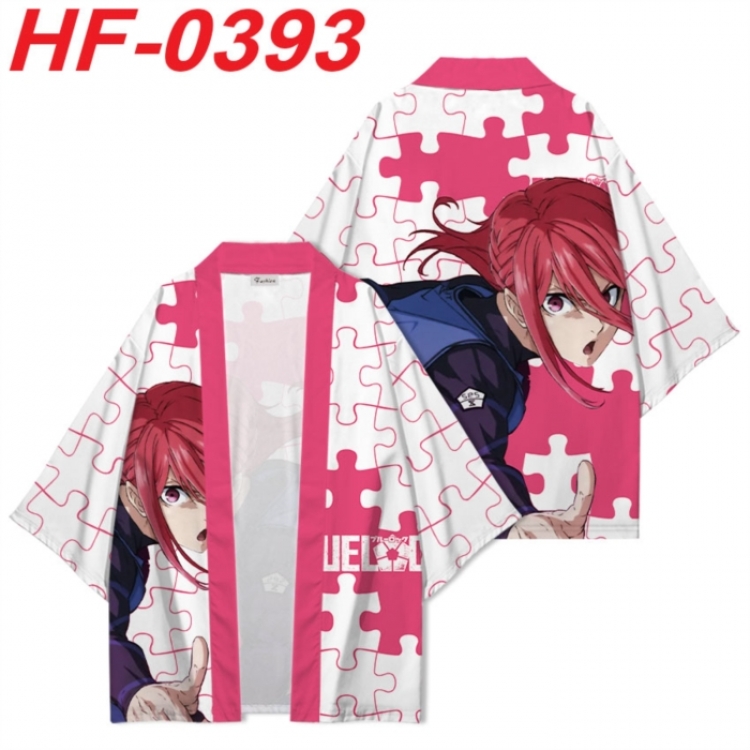 BLUE LOCK Anime digital printed French velvet kimono top from S to 4XL 