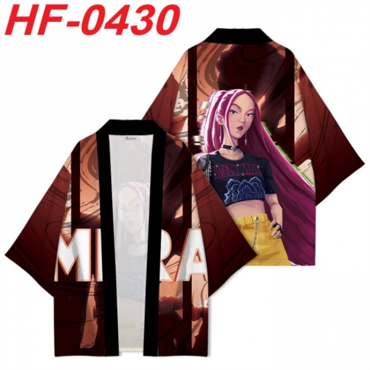 K-Pop:Demon Hunters Anime digital printed French velvet kimono top from S to 4XL