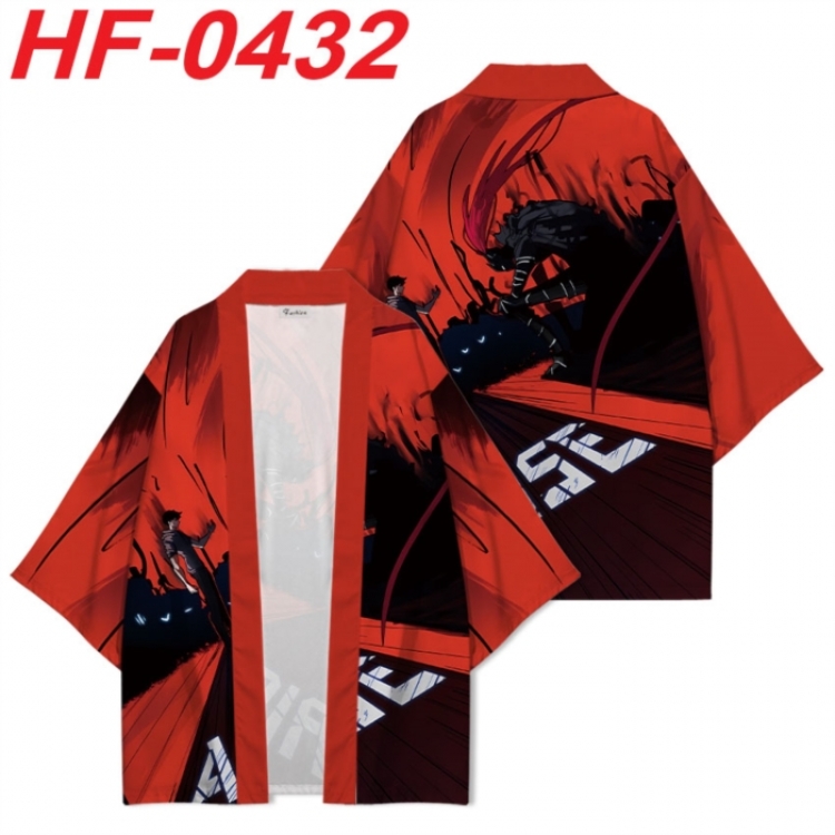 Solo Leveling:Arise Anime digital printed French velvet kimono top from S to 4XL 