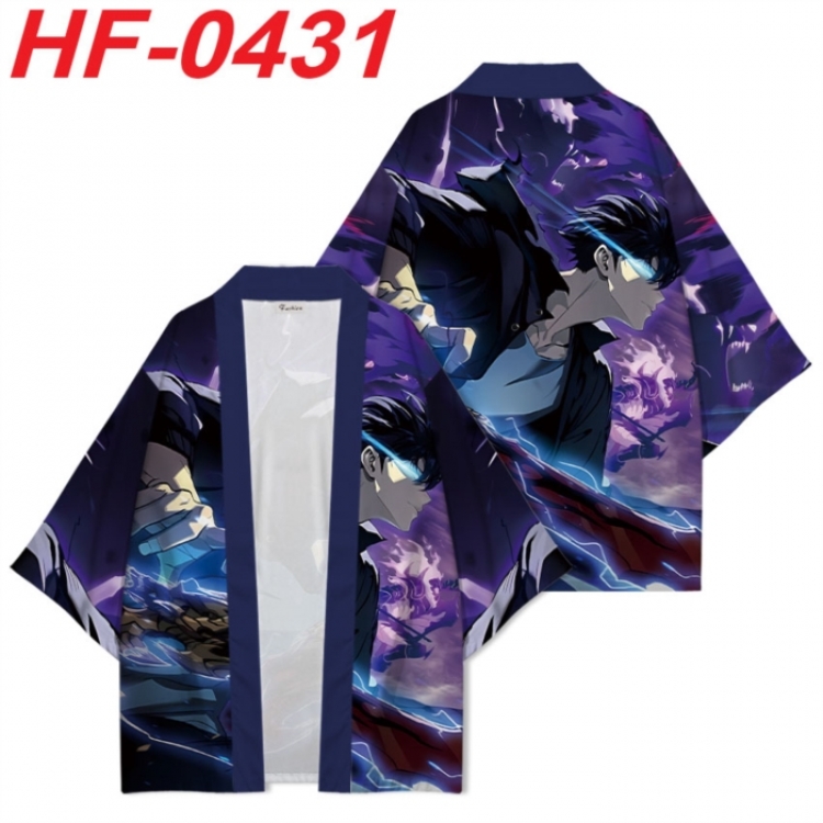 Solo Leveling:Arise Anime digital printed French velvet kimono top from S to 4XL 