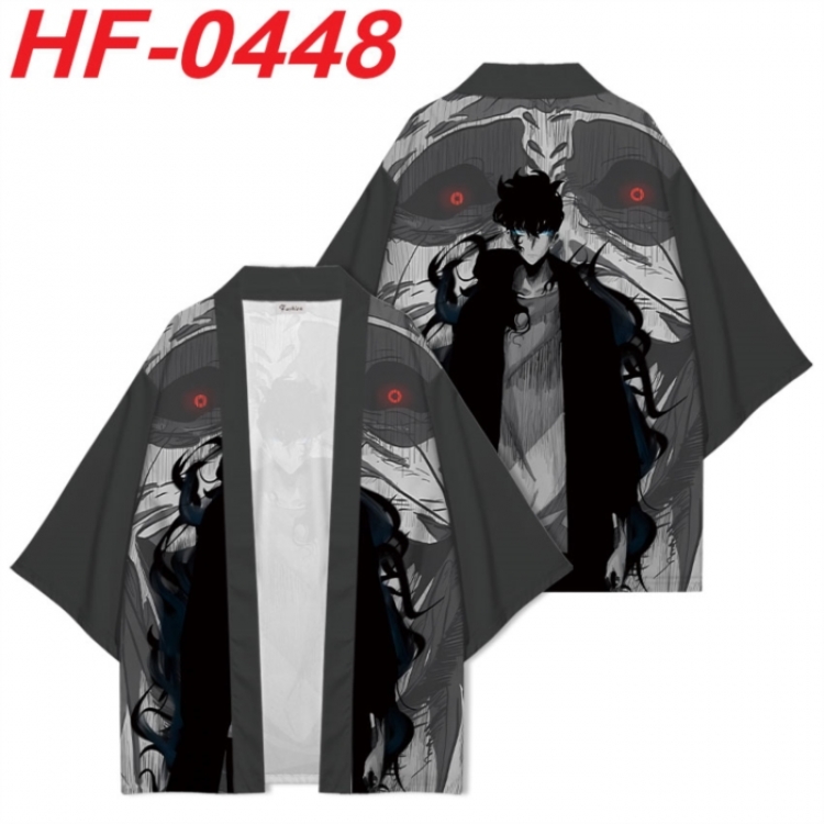 Solo Leveling:Arise Anime digital printed French velvet kimono top from S to 4XL 