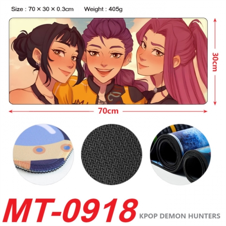 K-Pop:Demon Hunters Anime peripheral lock edge mouse pad 70X30cm