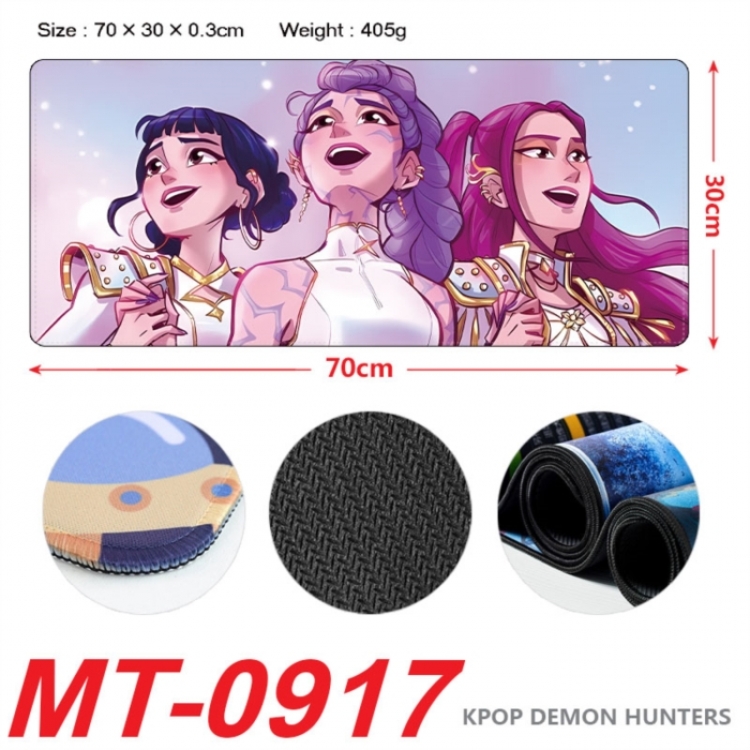 K-Pop:Demon Hunters Anime peripheral lock edge mouse pad 70X30cm