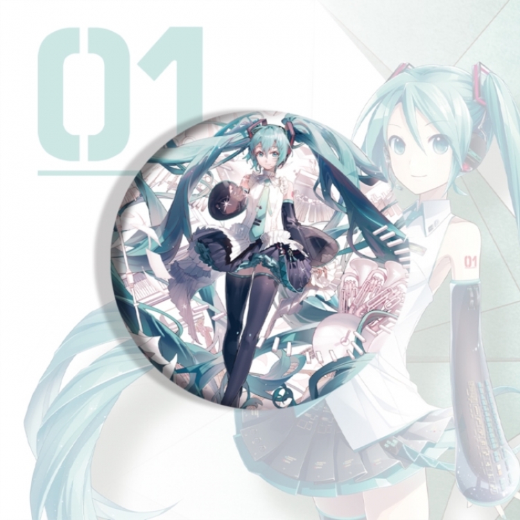 Hatsune Miku Anime tinplate brooch badge price for 5 pcs