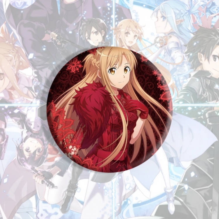 Sword Art Online Anime tinplate brooch badge price for 5 pcs