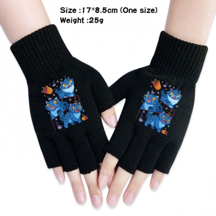 K-Pop:Demon Hunters Anime knitted half finger gloves 17x8.5cm