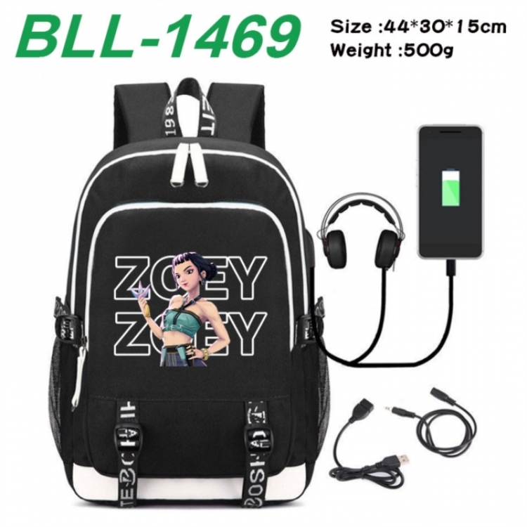 K-Pop:Demon Hunters Game Canvas Backpack Waterproof School Bag 44X30X15CM 500G