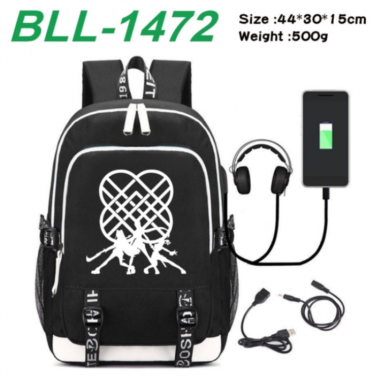 K-Pop:Demon Hunters Game Canvas Backpack Waterproof School Bag 44X30X15CM 500G