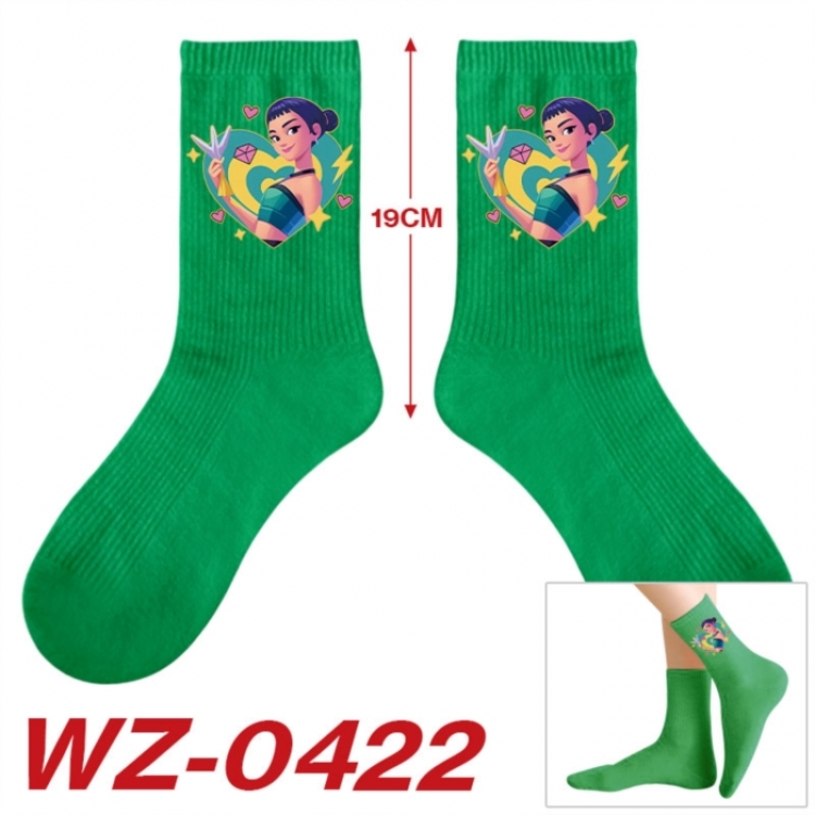 K-Pop:Demon Hunters Anime printing medium sock tube height 19cm price for  5 pairs