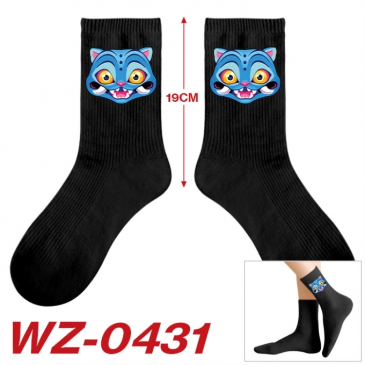 K-Pop:Demon Hunters Anime printing medium sock tube height 19cm price for  5 pairs