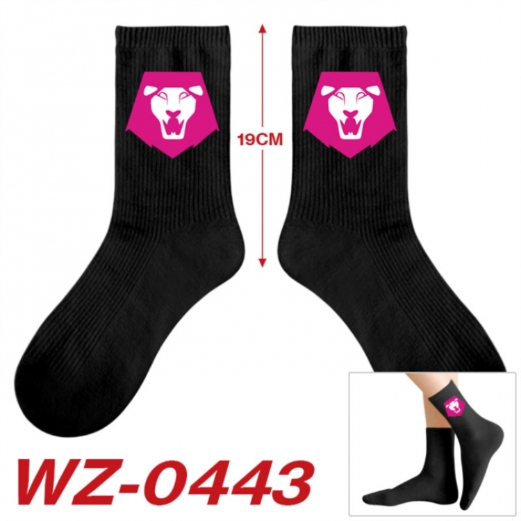 K-Pop:Demon Hunters Anime printing medium sock tube height 19cm price for  5 pairs