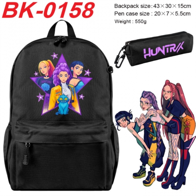 K-Pop:Demon Hunters Anime backpack pencil case set backpack 43X35X15CM