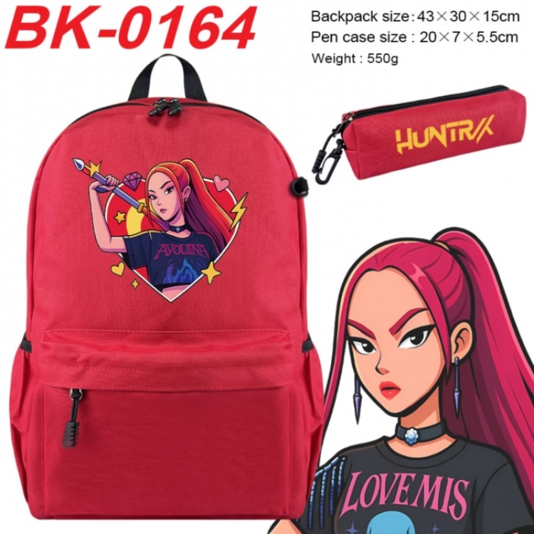 K-Pop:Demon Hunters Anime backpack pencil case set backpack 43X35X15CM