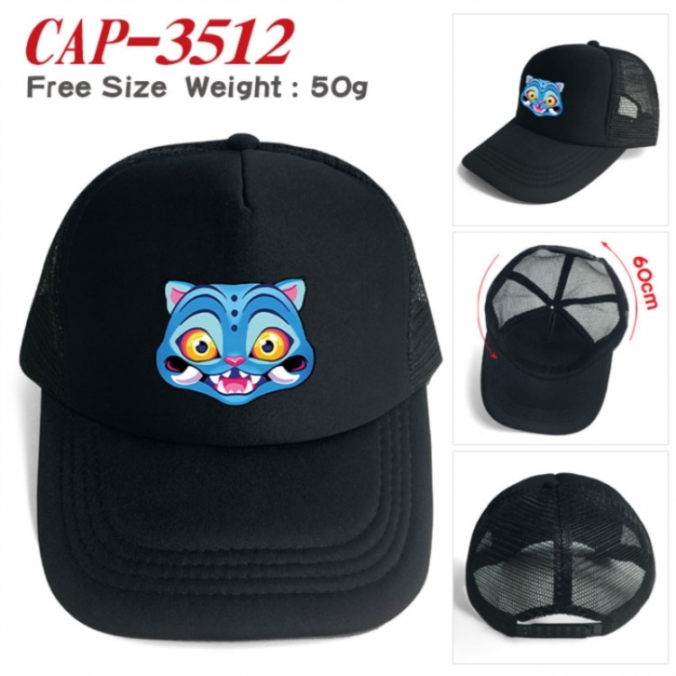 K-Pop:Demon Hunters Anime peripheral color printed mesh cap baseball cap size 60 ± 5cm