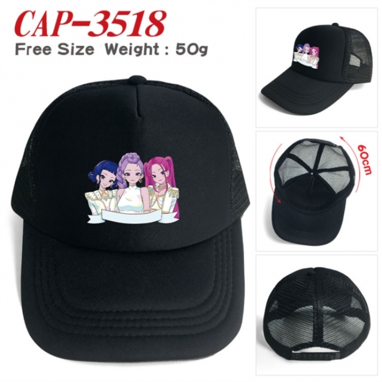 K-Pop:Demon Hunters Anime peripheral color printed mesh cap baseball cap size 60 ± 5cm