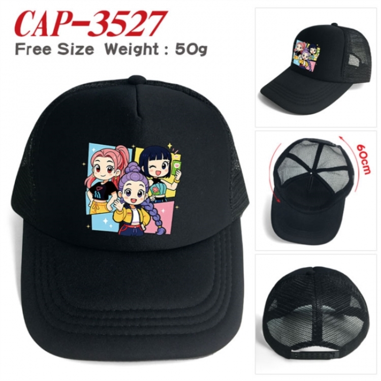 K-Pop:Demon Hunters Anime peripheral color printed mesh cap baseball cap size 60 ± 5cm