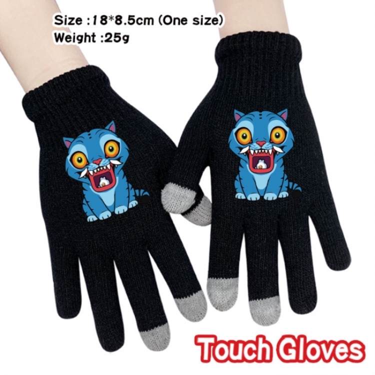 K-Pop:Demon Hunters Anime touch screen knitting all finger gloves 18X8.5CM