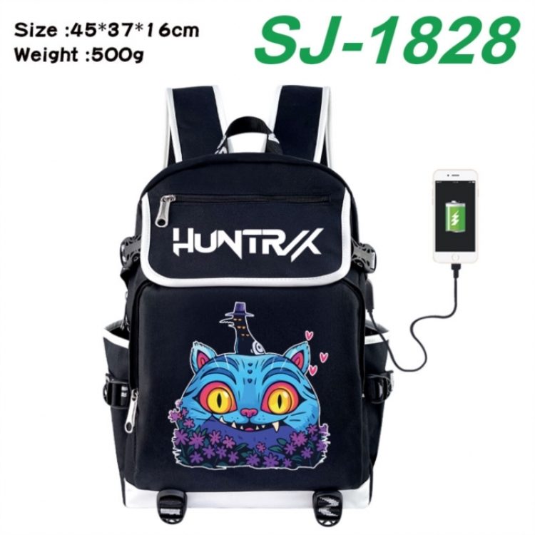 K-Pop:Demon Hunters Anime Flip Data Cable USB Backpack School Bag 45X37X16CM